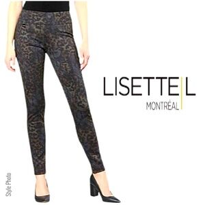 LISETTE Pull-on Leopard Print Straight-Leg Pants (12)